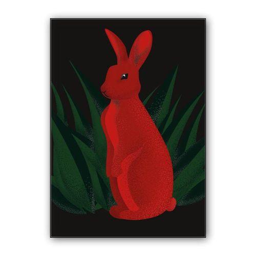 RED OR RABBIT wall art poster