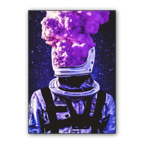 Astronaut Smoke Head wall art poster