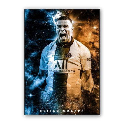 Kylian Mbappe Abstract wall art poster