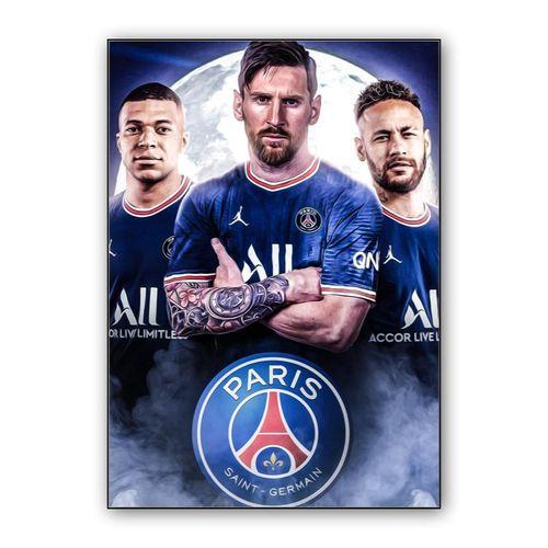 Messi Mbappe Neymar wall art poster