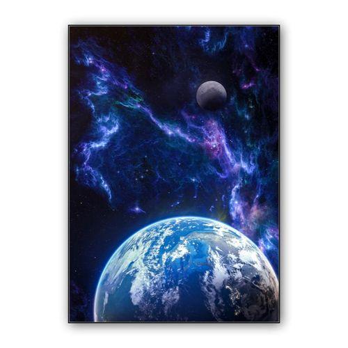 Planet and Moon wall art poster