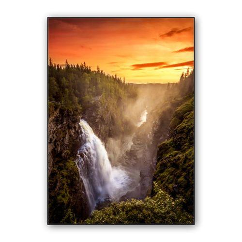 Susnet Waterfall wall art poster