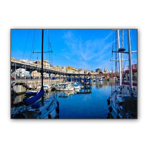 Genoa harbor wall art poster