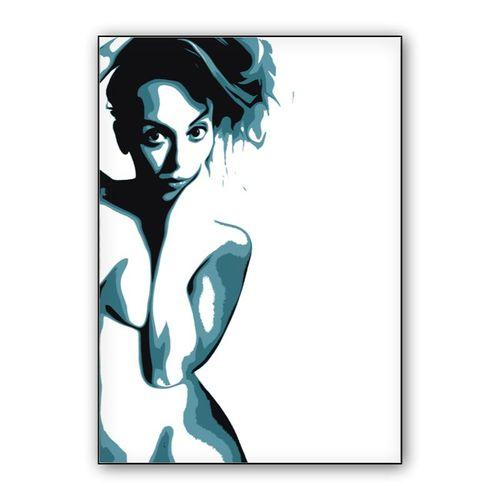 PopArt Blue Girl wall art poster