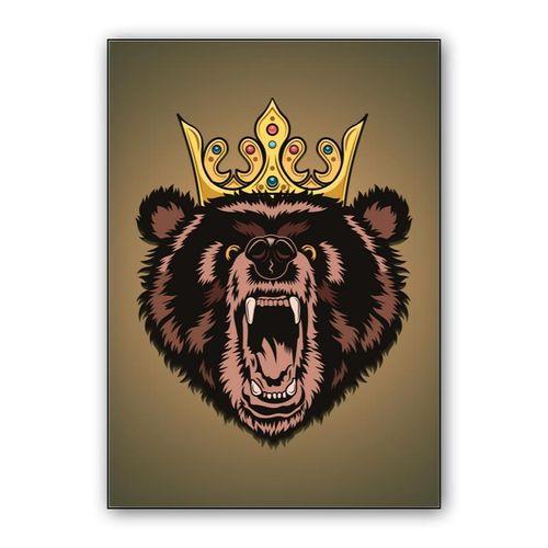 Angry Bear Canvas wall art poster