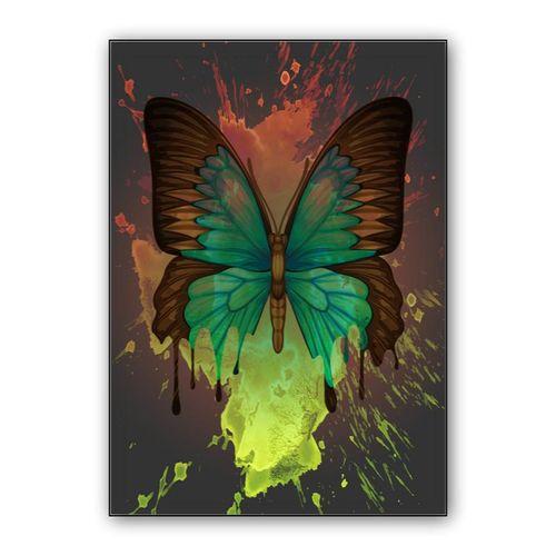 Dripping Butterfly Canvas wall art poster