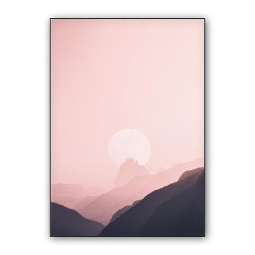 Pink Sunset Canvas wall art poster