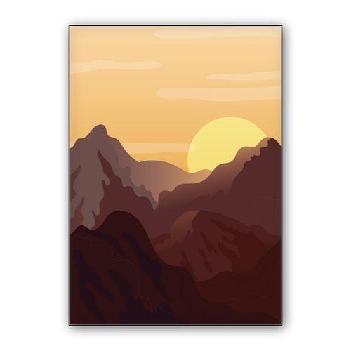 Mountain Sunset Canvas wall art poster