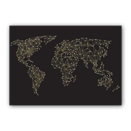 World Map Canvas wall art poster