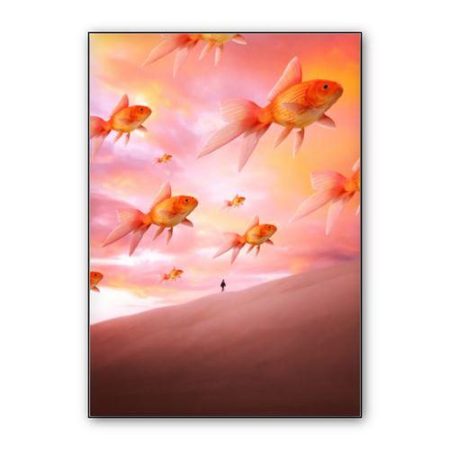 Goldfish desert  wall art poster