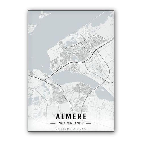 Almere map wall art poster