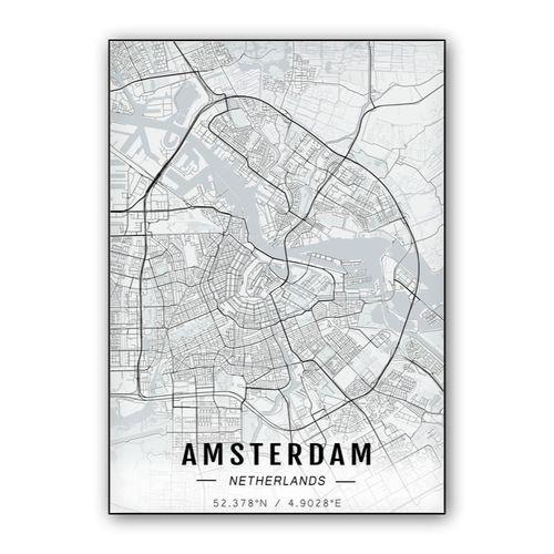 Amsterdam map wall art poster
