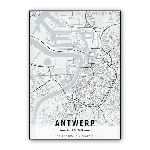 Antwerp map wall art poster