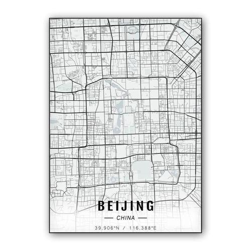 Beijing map wall art poster