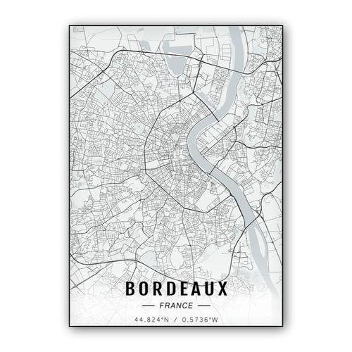 Bordeaux map wall art poster