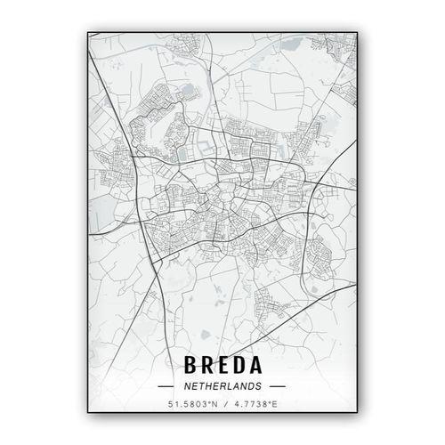 Breda map wall art poster