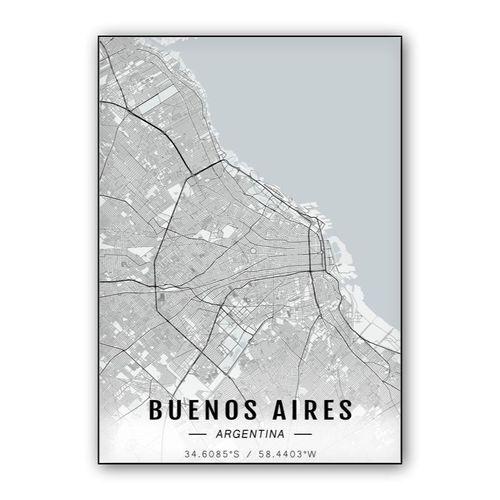 Buenos Aires map wall art poster