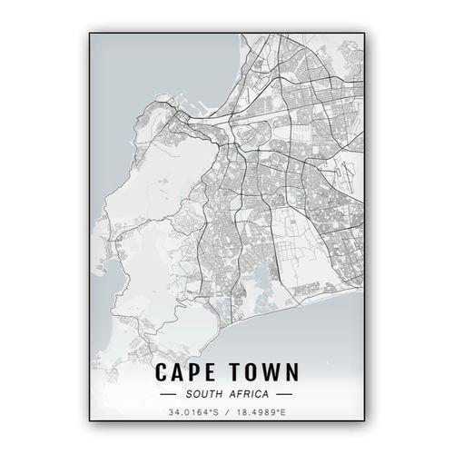 Cape Town map wall art poster