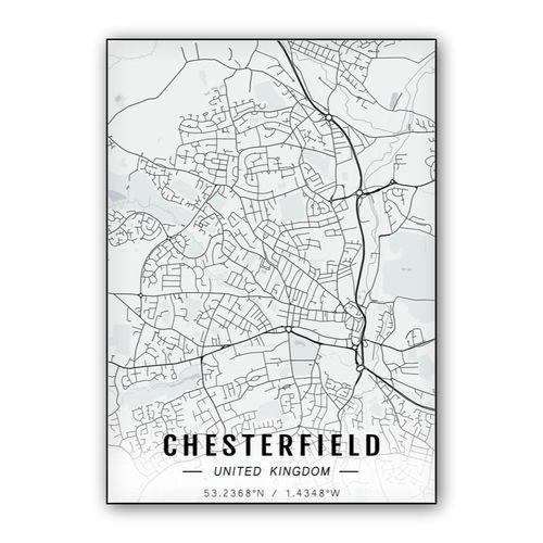 Chesterfield map wall art poster