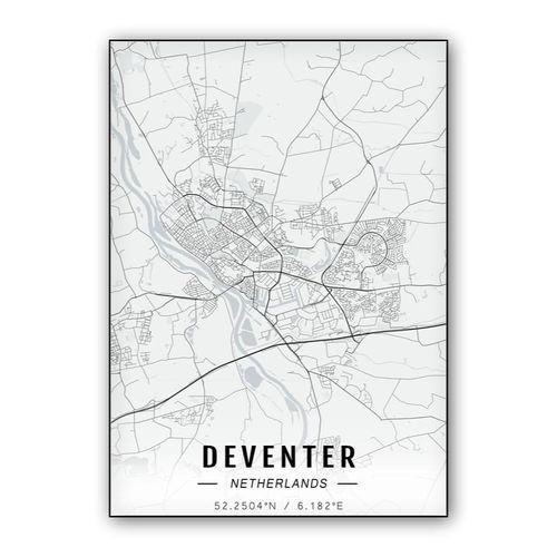 Deventer map wall art poster
