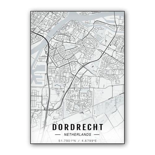 Dordrecht map wall art poster
