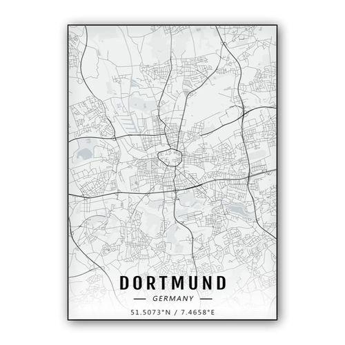 Dortmund map wall art poster