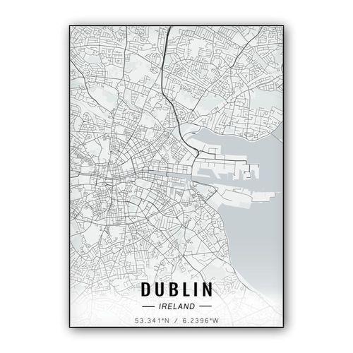 Dublin map wall art poster