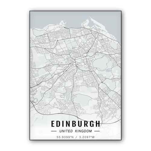 Edinburgh map wall art poster
