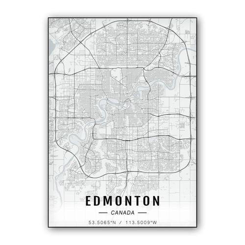 Edmonton map wall art poster
