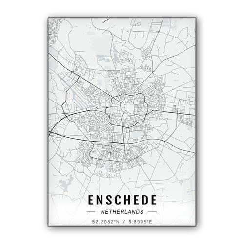 Enschede map wall art poster