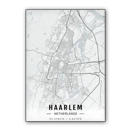 Haarlem map wall art poster