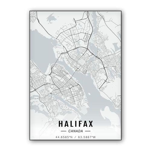 Halifax map wall art poster