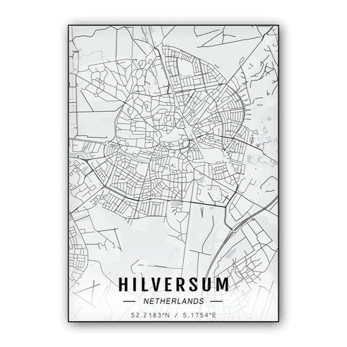 Hilversum map wall art poster