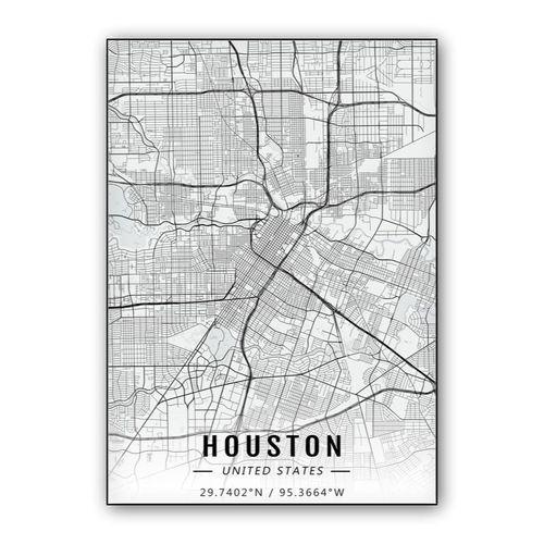 Houston map wall art poster