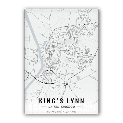 King's Lynn map wall art poster