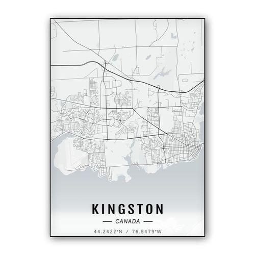 Kingston map wall art poster