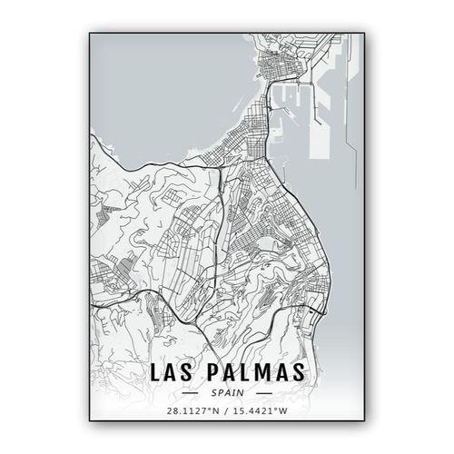 Las Palmas map wall art poster