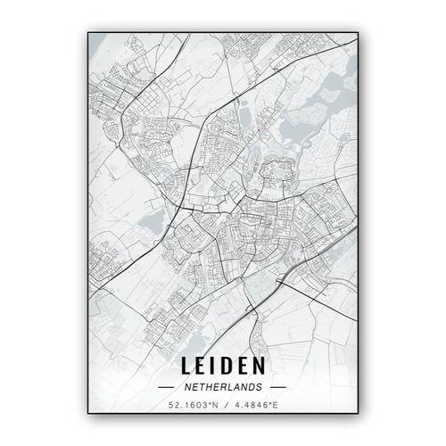 Leiden map wall art poster