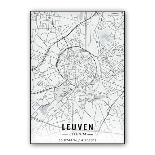 Leuven map wall art poster