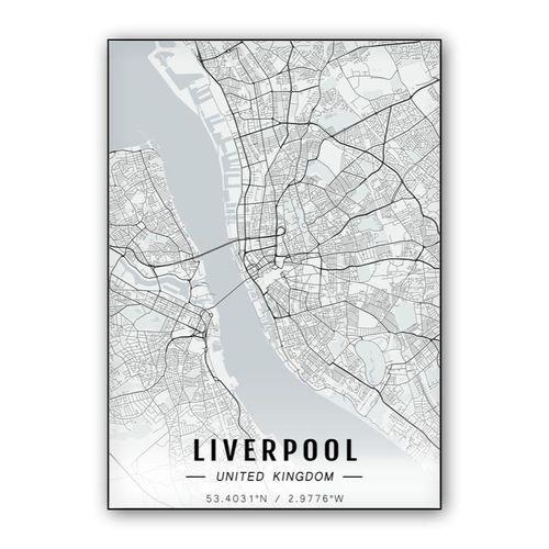 Liverpool map wall art poster