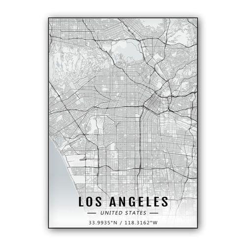 Los Angeles map wall art poster