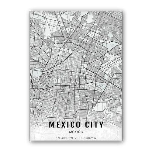 Mexico City map wall art poster