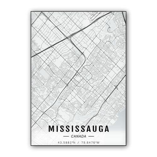 Mississauga map wall art poster