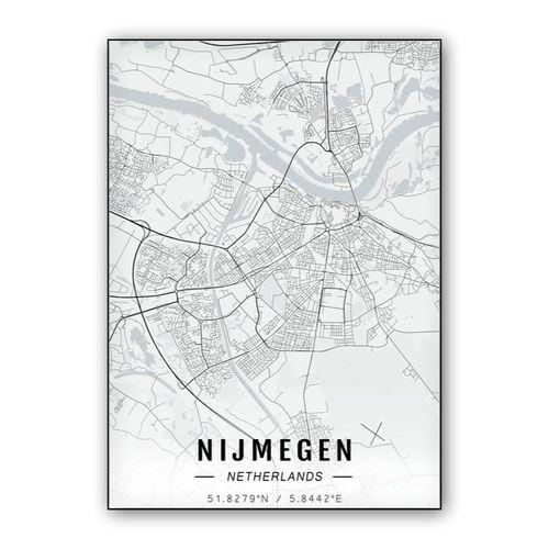 Nijmegen map wall art poster