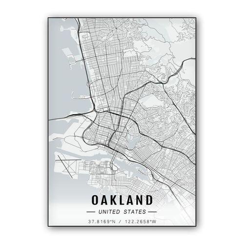 Oakville map wall art poster