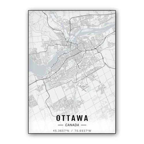 Ottawa map wall art poster