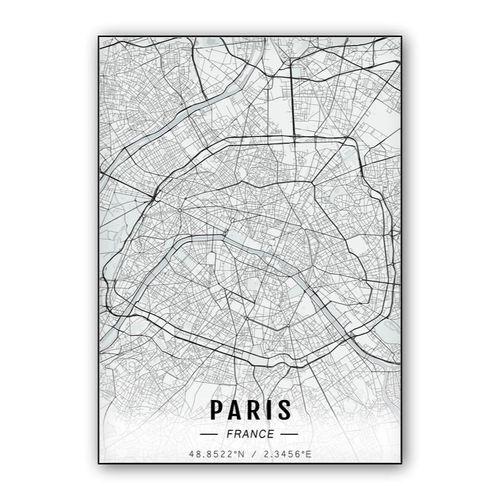 Paris map wall art poster