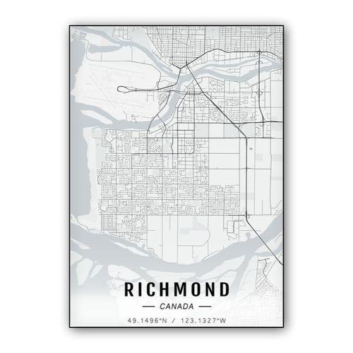 Richmond map wall art poster