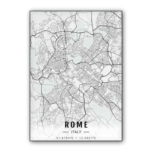 Rome map wall art poster