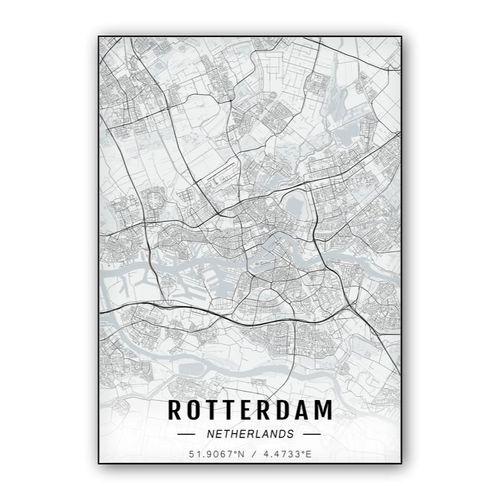 Rotterdam map wall art poster